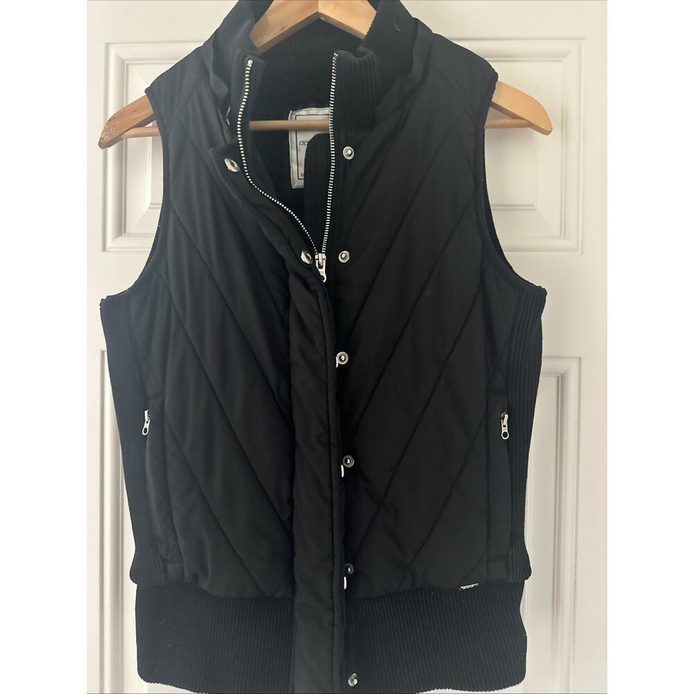 Lorna Jane Black‎ Premium Puffer Sherpa Lined Vest Small Fitted S Minimalist